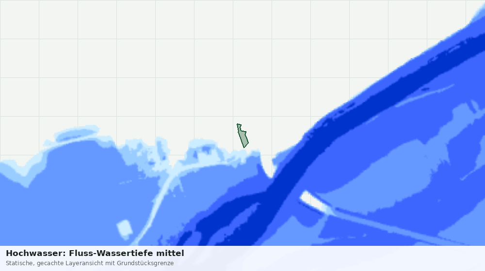 Statische Kartenansicht: Hochwasser: Fluss-Wassertiefe mittel
