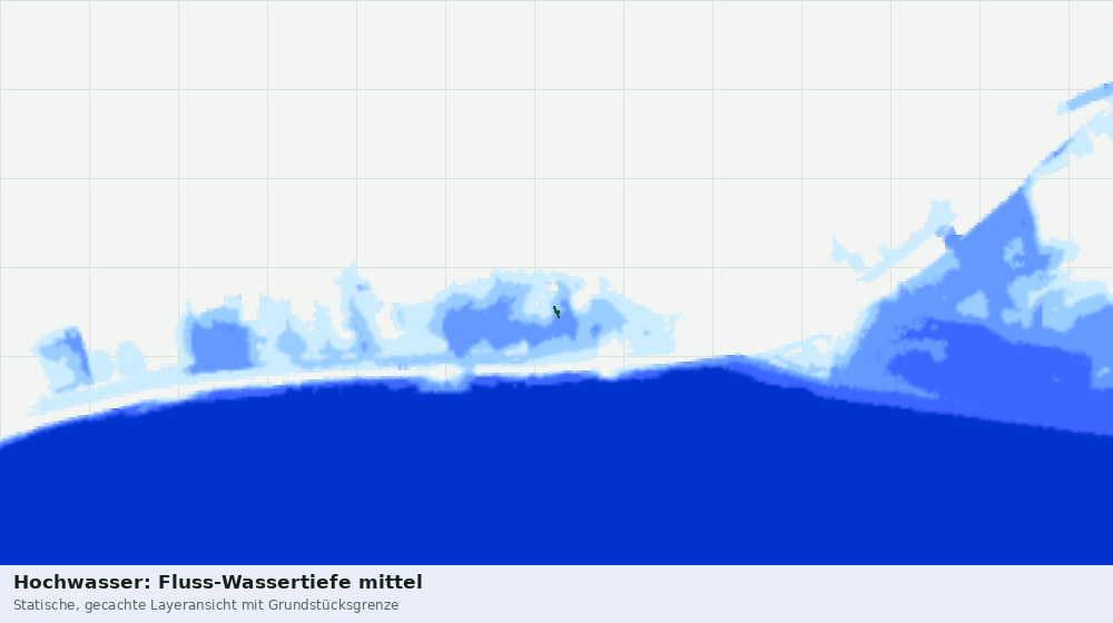 Statische Kartenansicht: Hochwasser: Fluss-Wassertiefe mittel