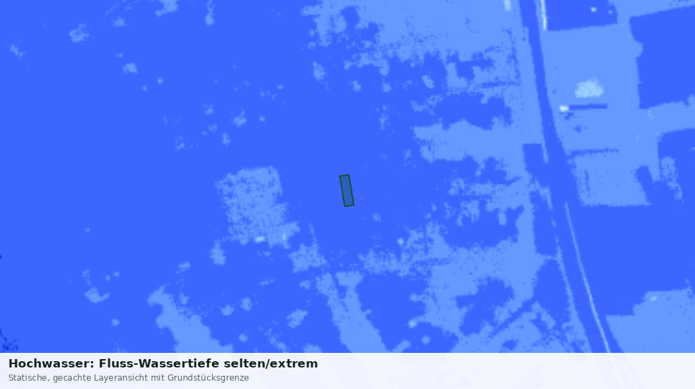 Statische Kartenansicht: Hochwasser: Fluss-Wassertiefe selten/extrem