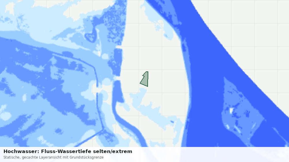 Statische Kartenansicht: Hochwasser: Fluss-Wassertiefe selten/extrem