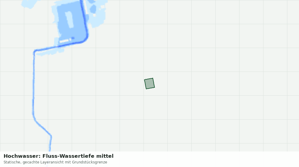 Statische Kartenansicht: Hochwasser: Fluss-Wassertiefe mittel