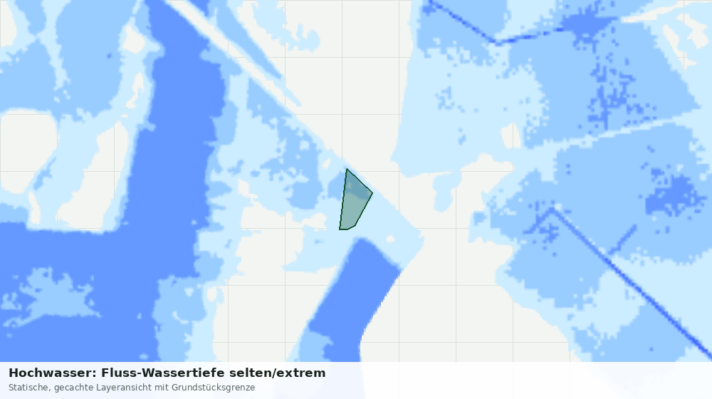 Statische Kartenansicht: Hochwasser: Fluss-Wassertiefe selten/extrem
