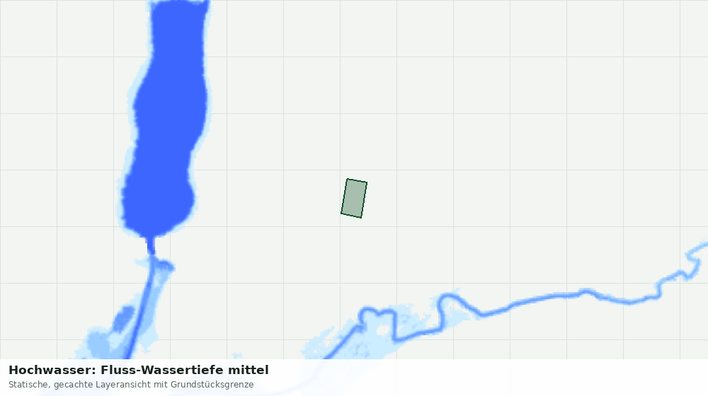 Statische Kartenansicht: Hochwasser: Fluss-Wassertiefe mittel