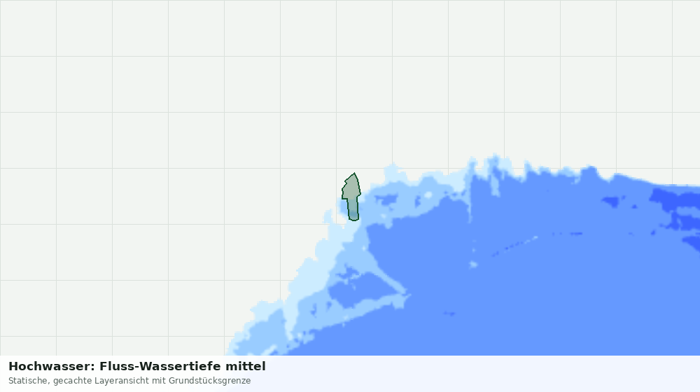 Statische Kartenansicht: Hochwasser: Fluss-Wassertiefe mittel