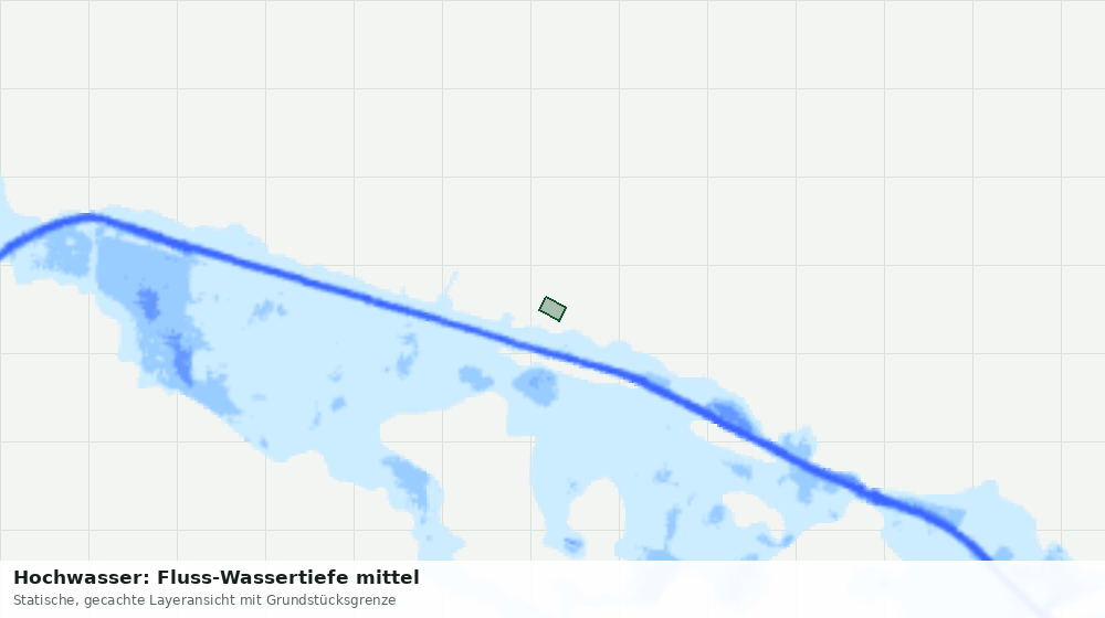 Statische Kartenansicht: Hochwasser: Fluss-Wassertiefe mittel