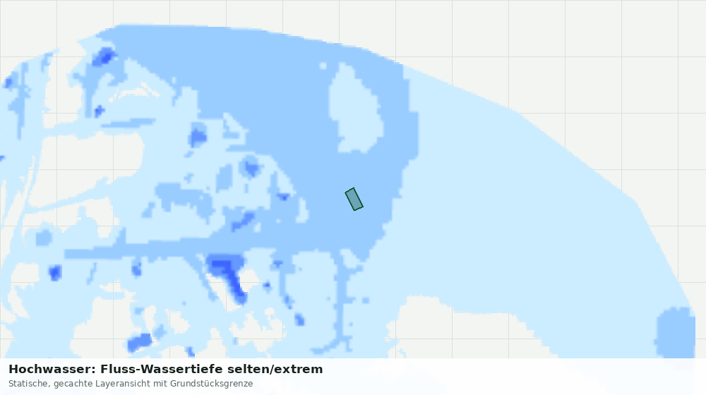 Statische Kartenansicht: Hochwasser: Fluss-Wassertiefe selten/extrem