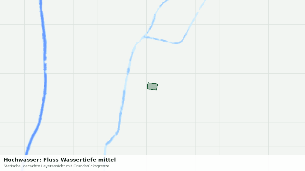 Statische Kartenansicht: Hochwasser: Fluss-Wassertiefe mittel