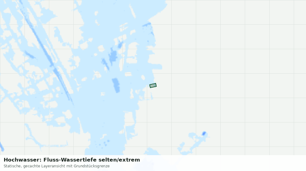 Statische Kartenansicht: Hochwasser: Fluss-Wassertiefe selten/extrem