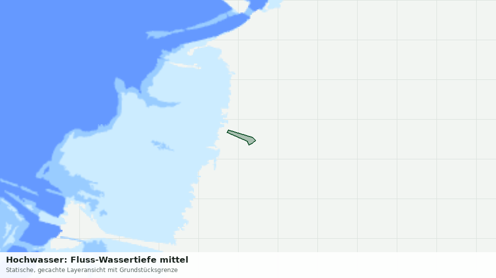 Statische Kartenansicht: Hochwasser: Fluss-Wassertiefe mittel