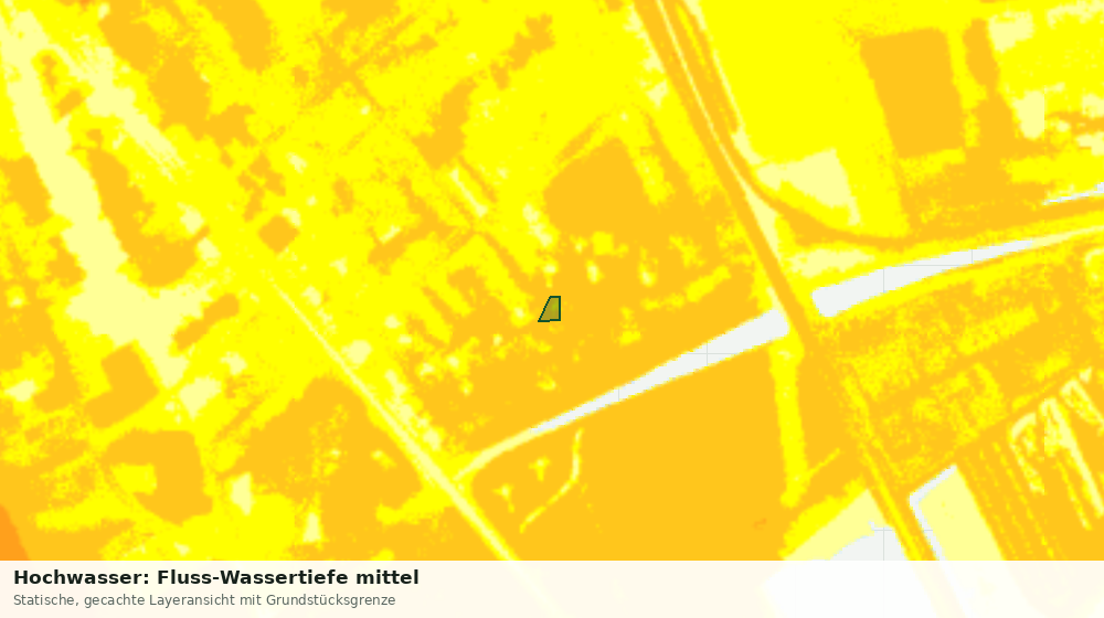 Statische Kartenansicht: Hochwasser: Fluss-Wassertiefe mittel
