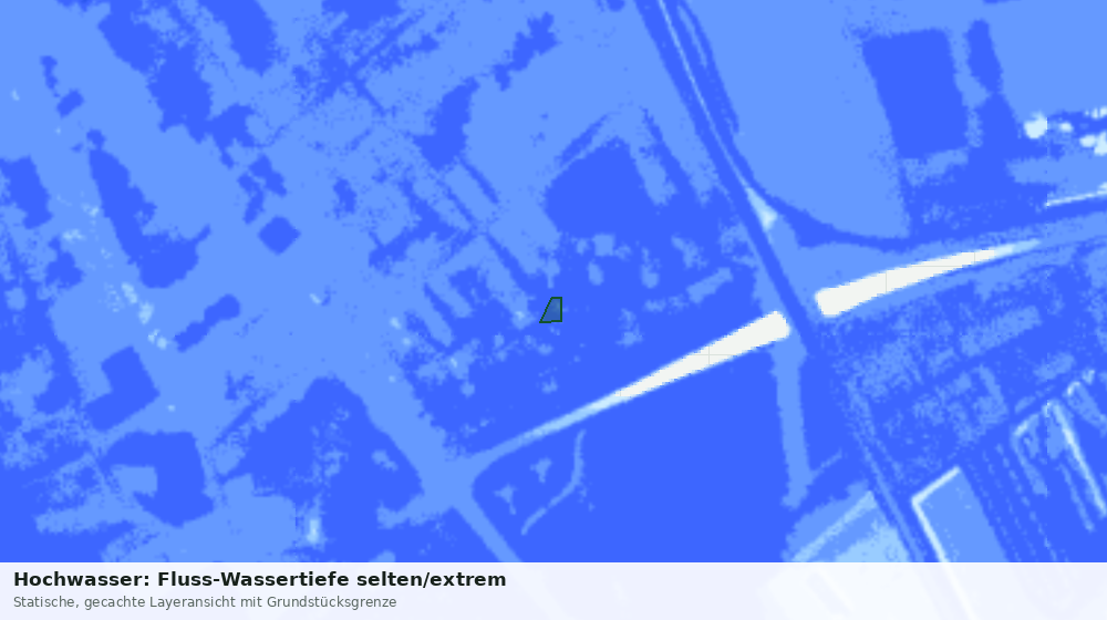 Statische Kartenansicht: Hochwasser: Fluss-Wassertiefe selten/extrem