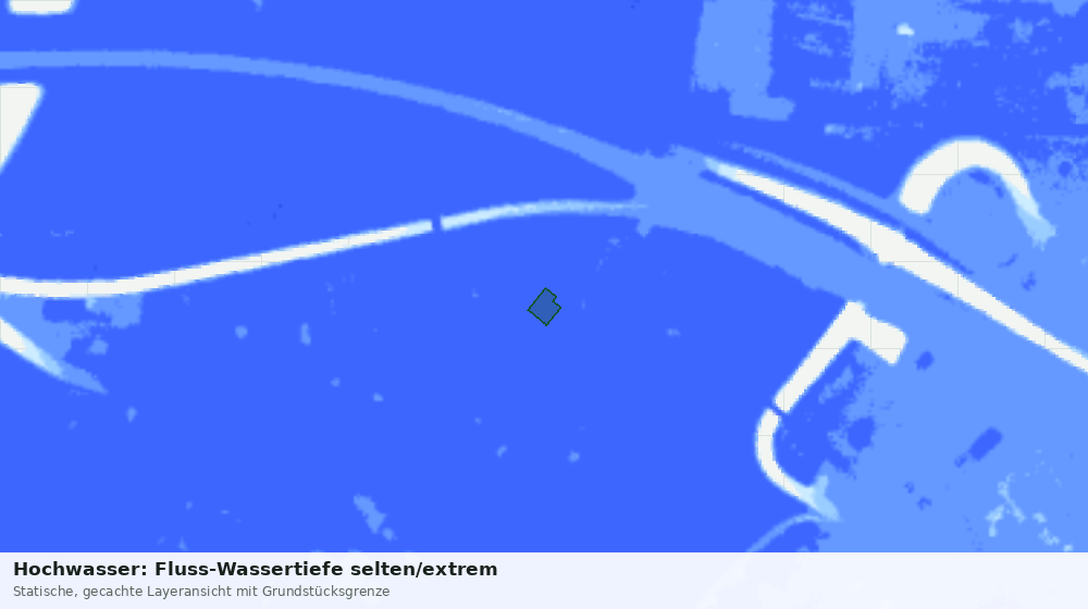 Statische Kartenansicht: Hochwasser: Fluss-Wassertiefe selten/extrem