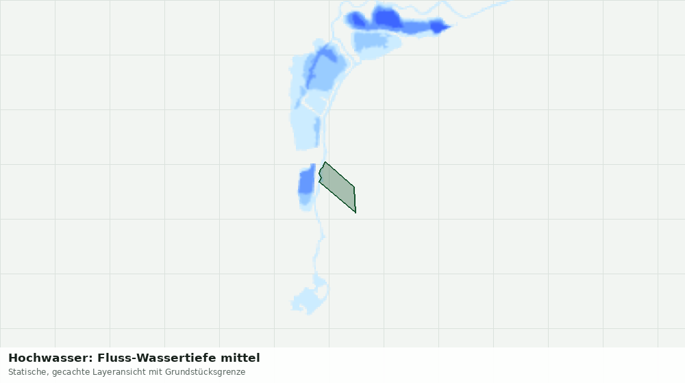 Statische Kartenansicht: Hochwasser: Fluss-Wassertiefe mittel