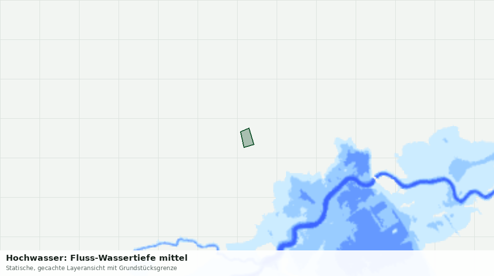 Statische Kartenansicht: Hochwasser: Fluss-Wassertiefe mittel