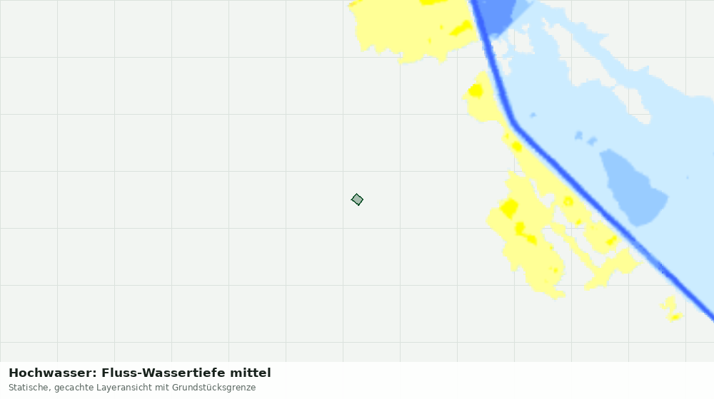 Statische Kartenansicht: Hochwasser: Fluss-Wassertiefe mittel