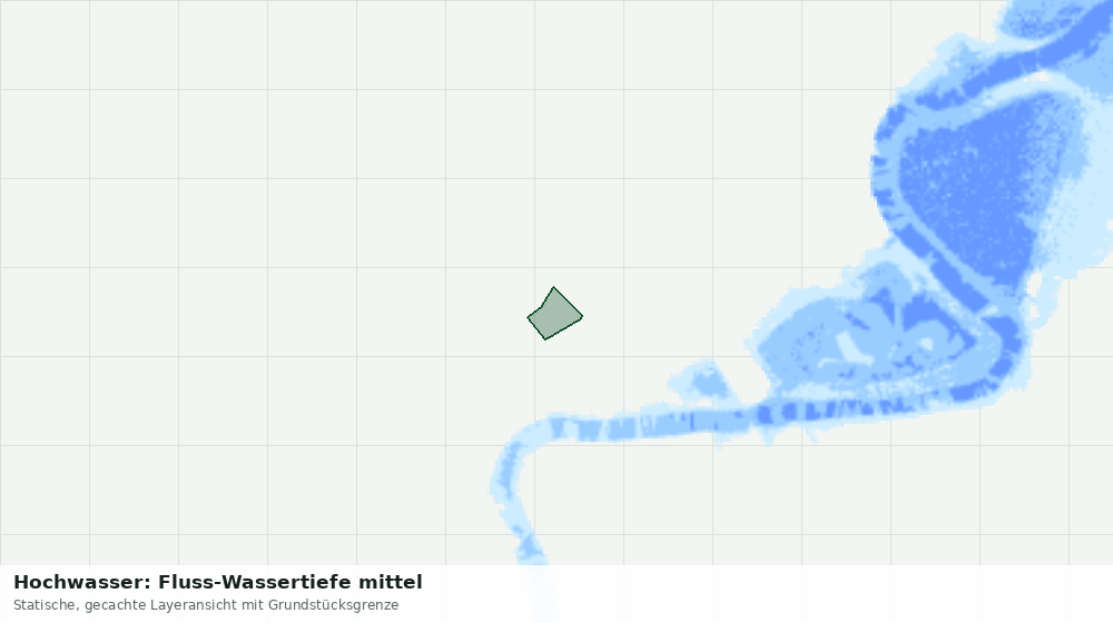 Statische Kartenansicht: Hochwasser: Fluss-Wassertiefe mittel
