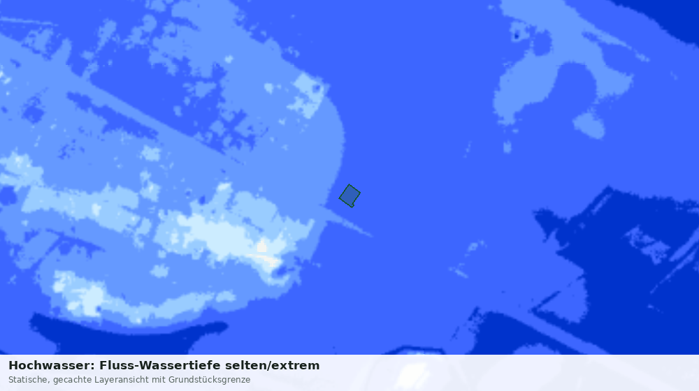 Statische Kartenansicht: Hochwasser: Fluss-Wassertiefe selten/extrem