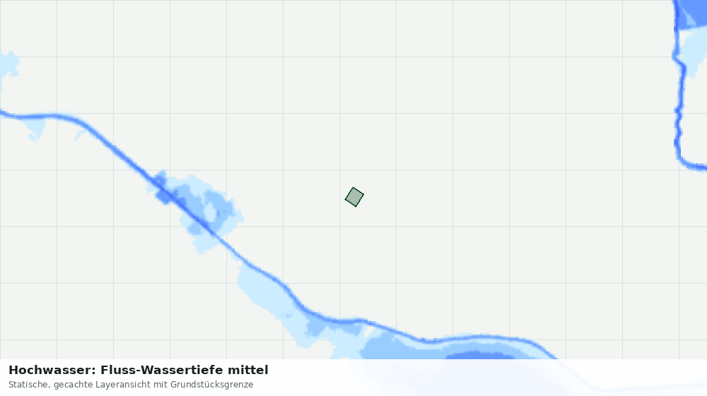 Statische Kartenansicht: Hochwasser: Fluss-Wassertiefe mittel