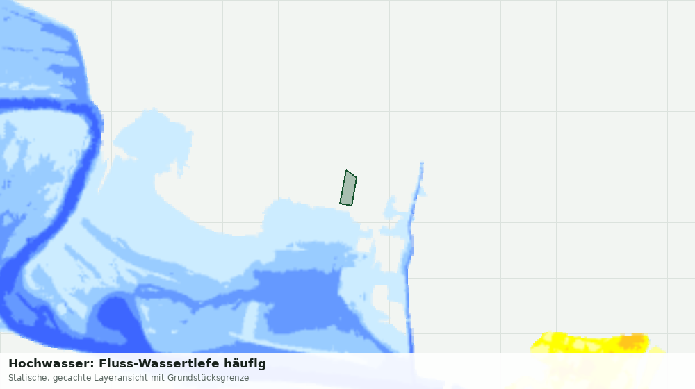 Statische Kartenansicht: Hochwasser: Fluss-Wassertiefe häufig
