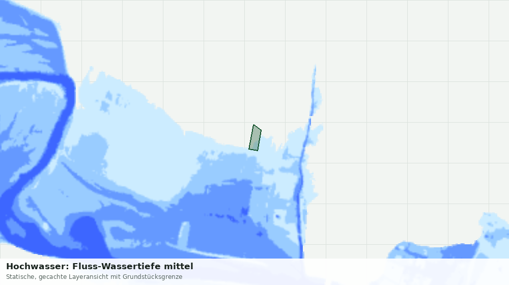 Statische Kartenansicht: Hochwasser: Fluss-Wassertiefe mittel