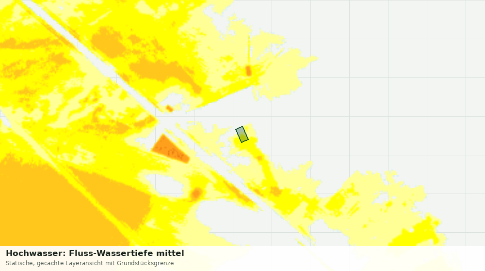 Statische Kartenansicht: Hochwasser: Fluss-Wassertiefe mittel