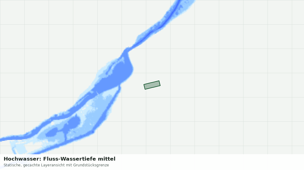 Statische Kartenansicht: Hochwasser: Fluss-Wassertiefe mittel