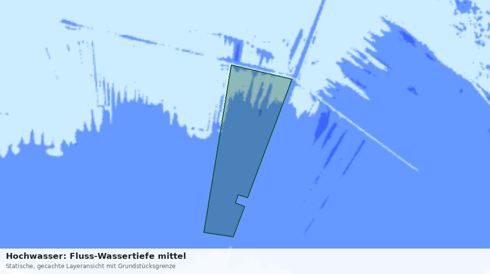 Statische Kartenansicht: Hochwasser: Fluss-Wassertiefe mittel
