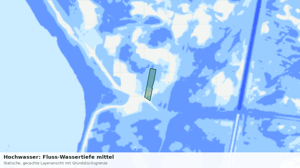 Statische Kartenansicht: Hochwasser: Fluss-Wassertiefe mittel