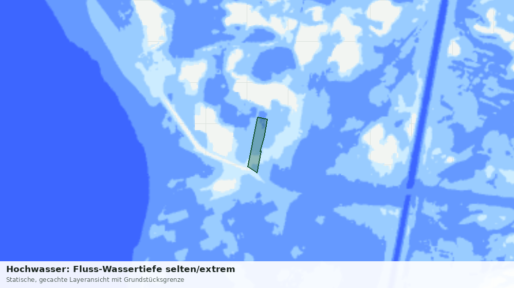 Statische Kartenansicht: Hochwasser: Fluss-Wassertiefe selten/extrem