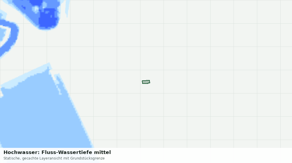 Statische Kartenansicht: Hochwasser: Fluss-Wassertiefe mittel