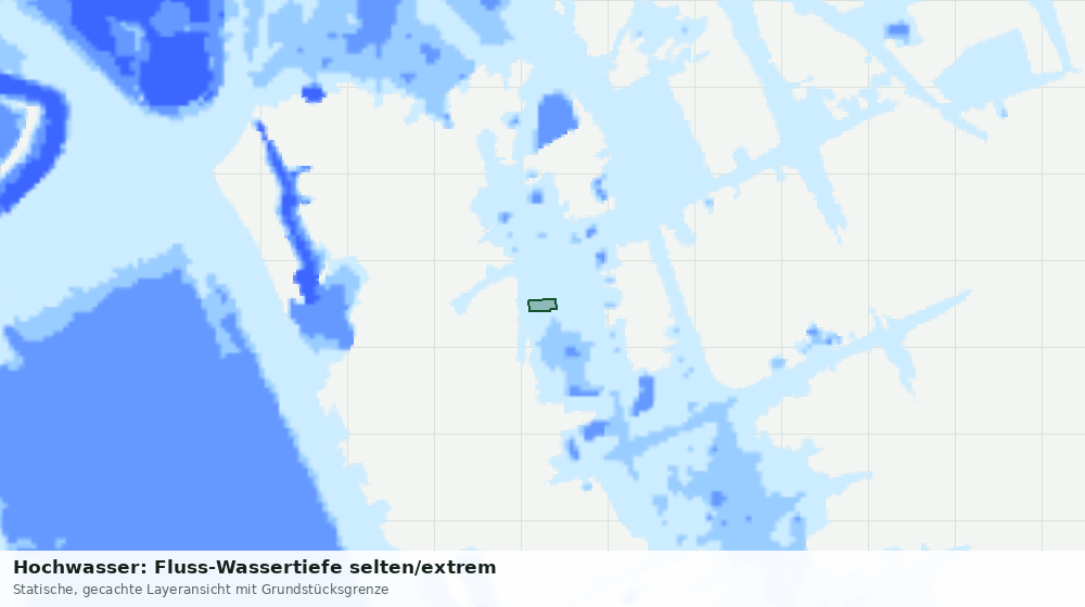 Statische Kartenansicht: Hochwasser: Fluss-Wassertiefe selten/extrem