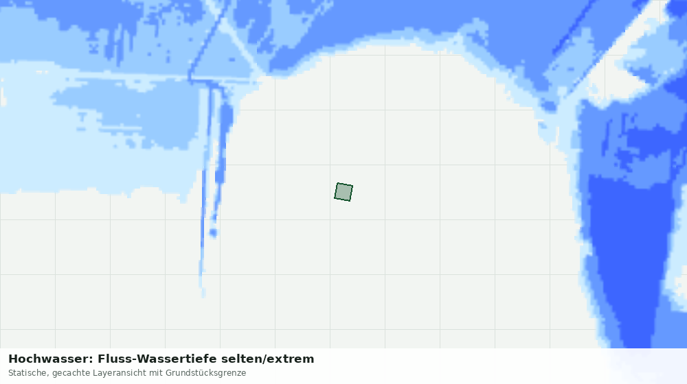 Statische Kartenansicht: Hochwasser: Fluss-Wassertiefe selten/extrem