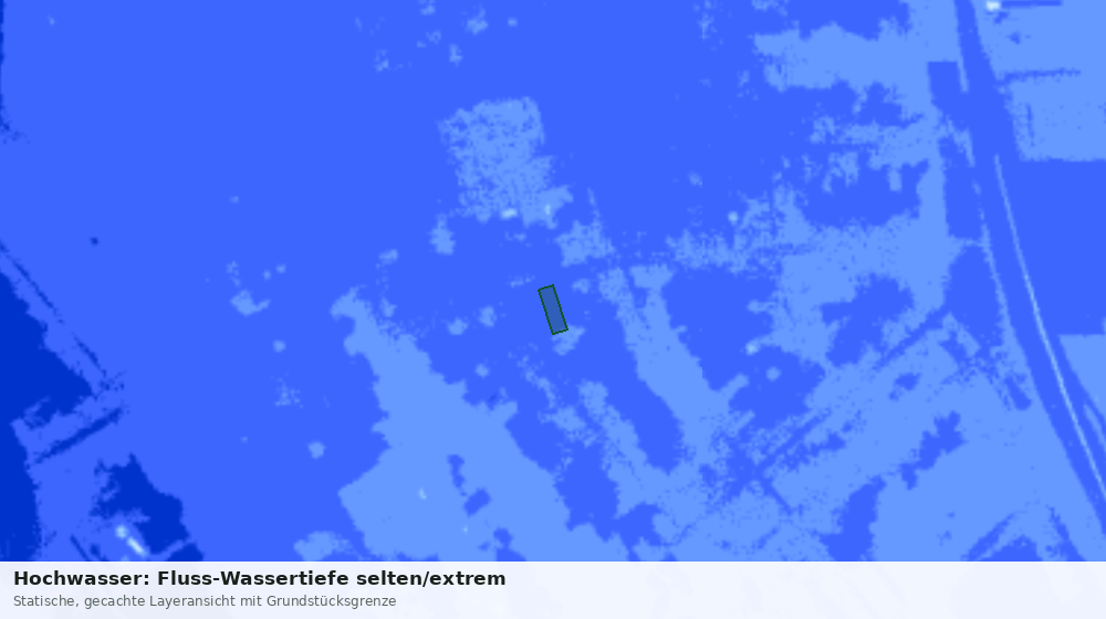 Statische Kartenansicht: Hochwasser: Fluss-Wassertiefe selten/extrem