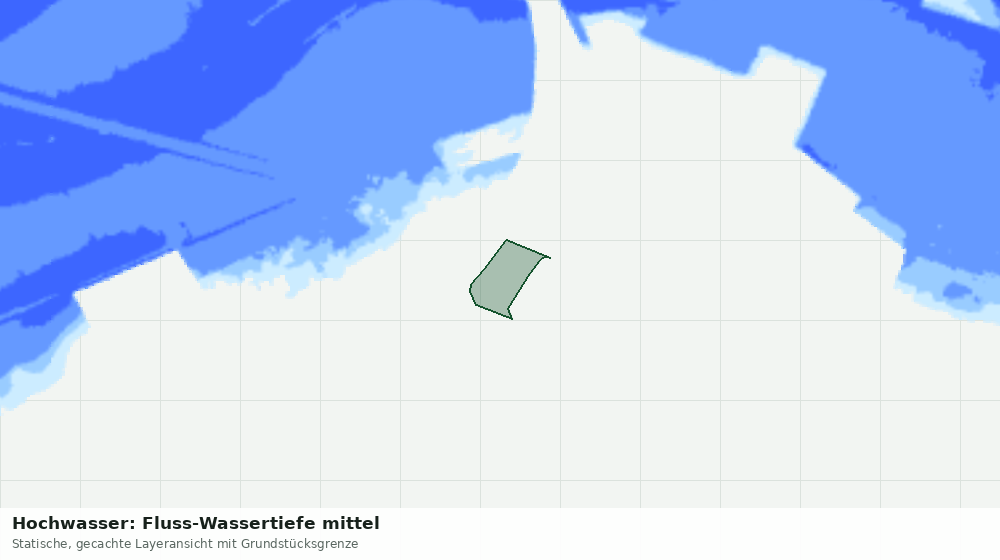 Statische Kartenansicht: Hochwasser: Fluss-Wassertiefe mittel