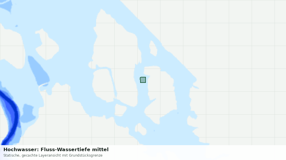 Statische Kartenansicht: Hochwasser: Fluss-Wassertiefe mittel
