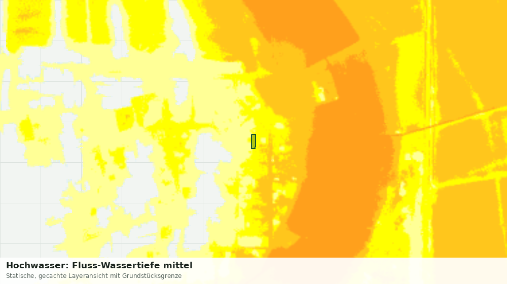 Statische Kartenansicht: Hochwasser: Fluss-Wassertiefe mittel