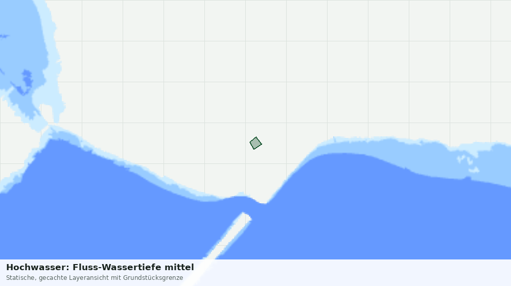 Statische Kartenansicht: Hochwasser: Fluss-Wassertiefe mittel