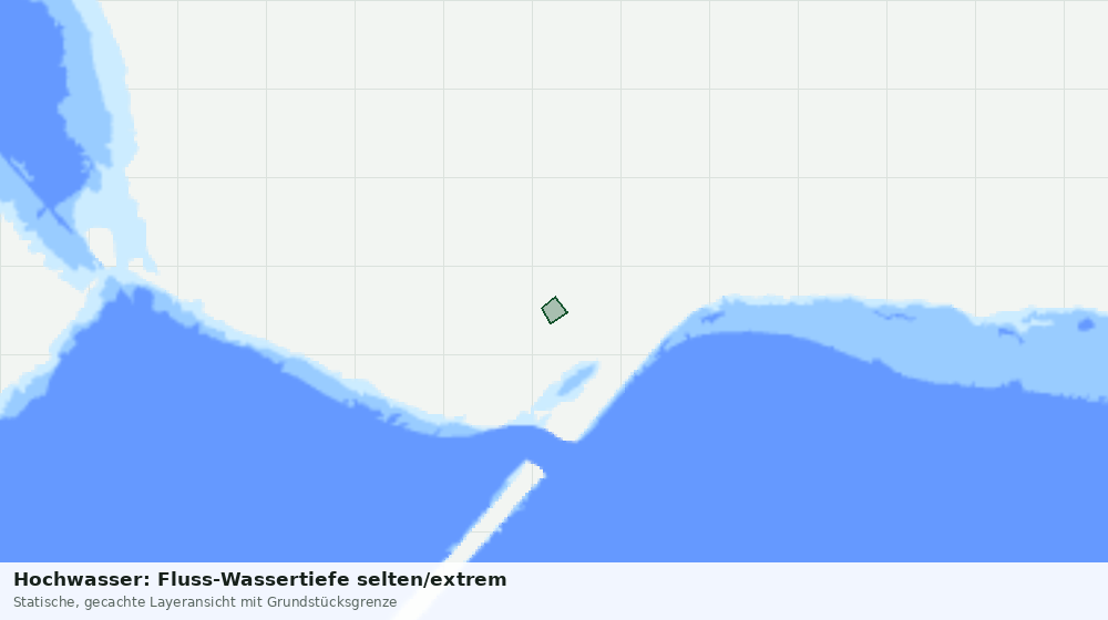 Statische Kartenansicht: Hochwasser: Fluss-Wassertiefe selten/extrem