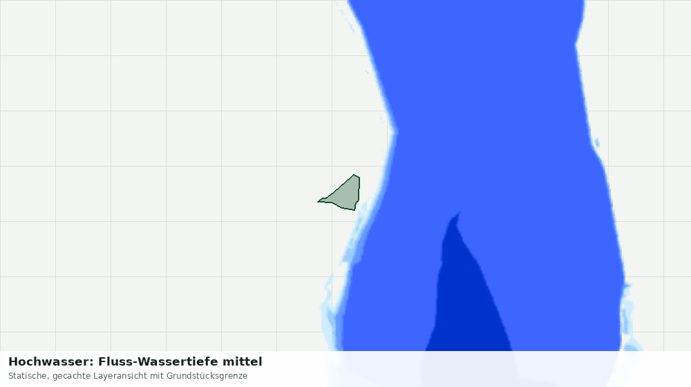 Statische Kartenansicht: Hochwasser: Fluss-Wassertiefe mittel