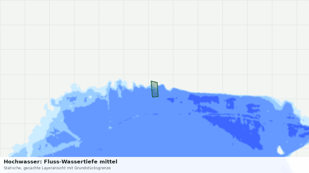 Statische Kartenansicht: Hochwasser: Fluss-Wassertiefe mittel