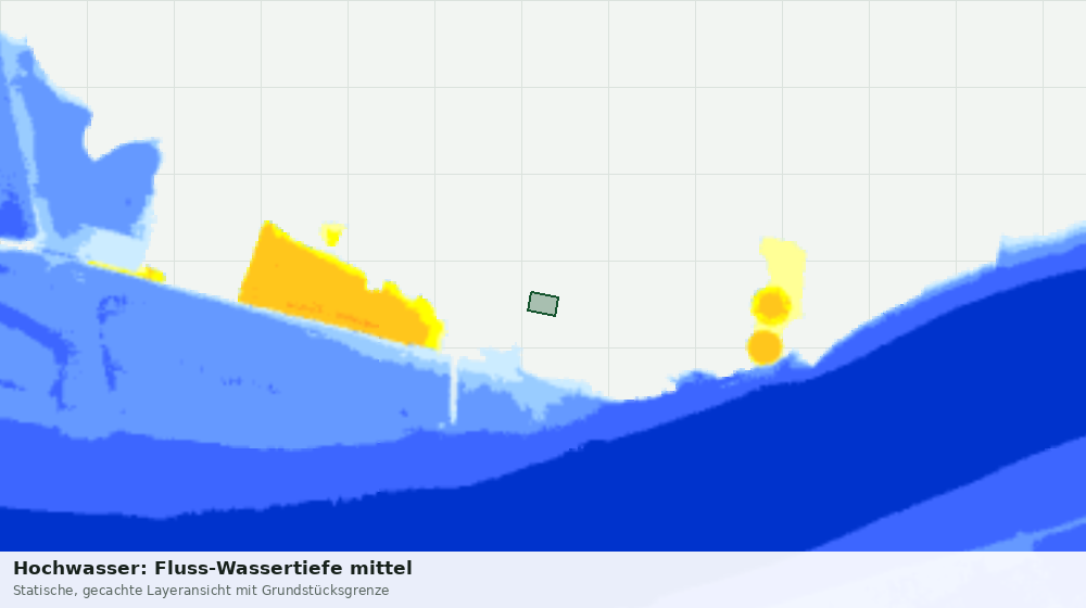 Statische Kartenansicht: Hochwasser: Fluss-Wassertiefe mittel