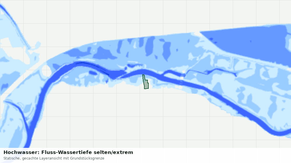Statische Kartenansicht: Hochwasser: Fluss-Wassertiefe selten/extrem