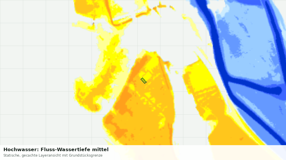 Statische Kartenansicht: Hochwasser: Fluss-Wassertiefe mittel