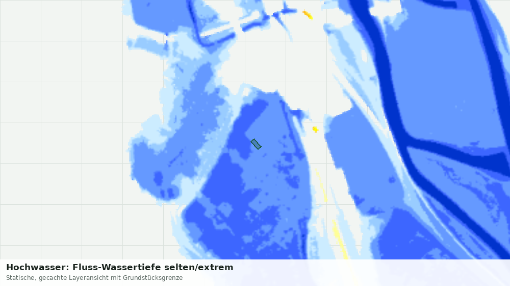 Statische Kartenansicht: Hochwasser: Fluss-Wassertiefe selten/extrem