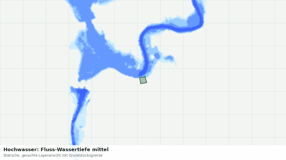 Statische Kartenansicht: Hochwasser: Fluss-Wassertiefe mittel