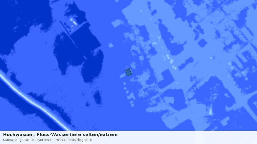 Statische Kartenansicht: Hochwasser: Fluss-Wassertiefe selten/extrem