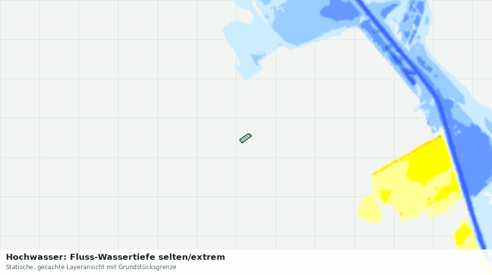 Statische Kartenansicht: Hochwasser: Fluss-Wassertiefe selten/extrem