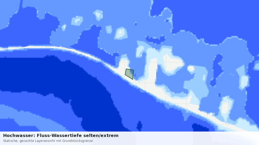 Statische Kartenansicht: Hochwasser: Fluss-Wassertiefe selten/extrem