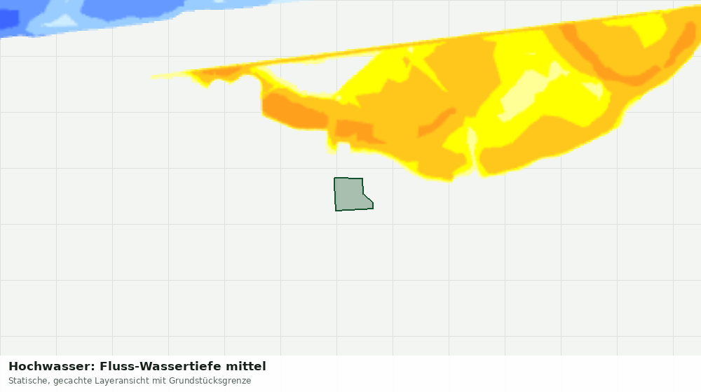 Statische Kartenansicht: Hochwasser: Fluss-Wassertiefe mittel