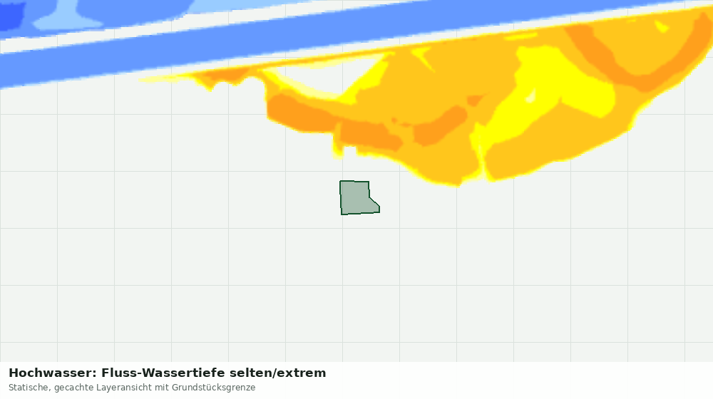 Statische Kartenansicht: Hochwasser: Fluss-Wassertiefe selten/extrem